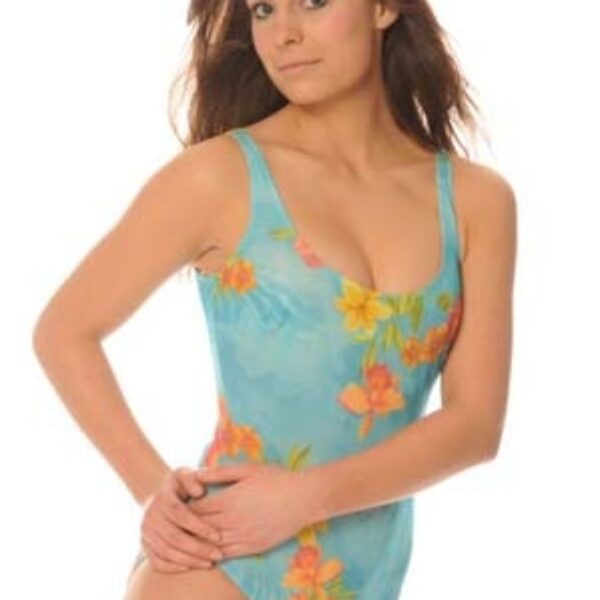 Hawaiin Orchard - Tan Through Swimsuit